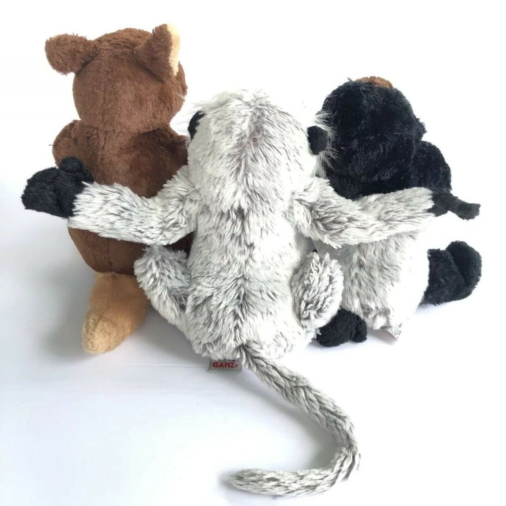 GANZ Webkinz  Lot Gorilla, Kangaroo, Grey Languor